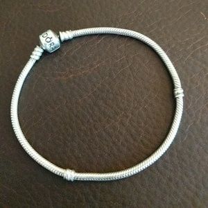 8.5 inch Silver Pandora Barrel Clasp Bracelet